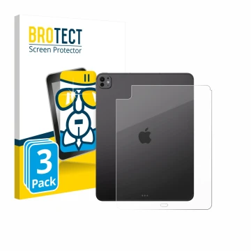 Front side of a product packaging with the brand logo BROTECT. Next to it is the device Apple iPad Pro 13