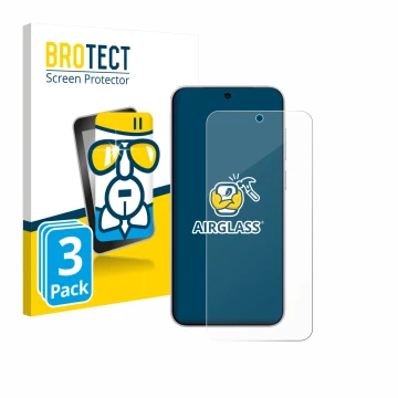 Front side of a product packaging with the brand logo BROTECT. Next to it is the device Vivo X300 shown with the corresponding