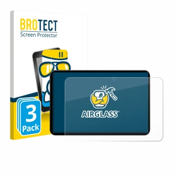 Front side of a product packaging with the brand logo BROTECT. Next to it is the device Tabwee T60 PRO 13.4