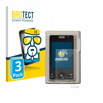 Front side of a product packaging with the brand logo BROTECT. Next to it is the device Fujifilm Instax Mini LiPlay Plus shown