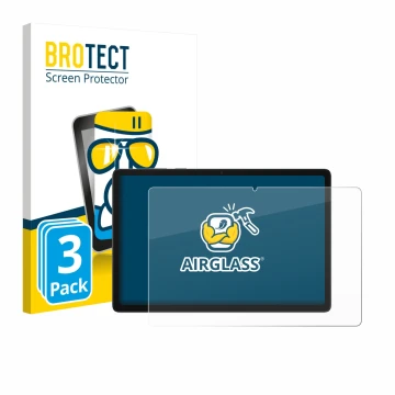 Front side of a product packaging with the brand logo BROTECT. Next to it is the device Samsung Galaxy Tab A11 Plus WiFi 11