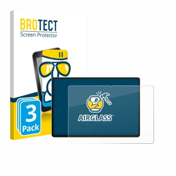 Front side of a product packaging with the brand logo BROTECT. Next to it is the device Huawei MatePad 12 X 2025 shown with th