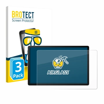 Front side of a product packaging with the brand logo BROTECT. Next to it is the device Wacom MovinkPad Pro 14 shown with the 