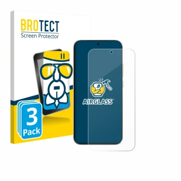 Front side of a product packaging with the brand logo BROTECT. Next to it is the device Oppo Reno 15 Pro shown with the corres