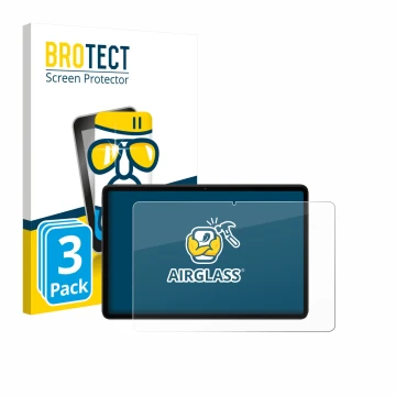 Front side of a product packaging with the brand logo BROTECT. Next to it is the device Xiaomi Redmi Pad 2 Pro 5G shown with t