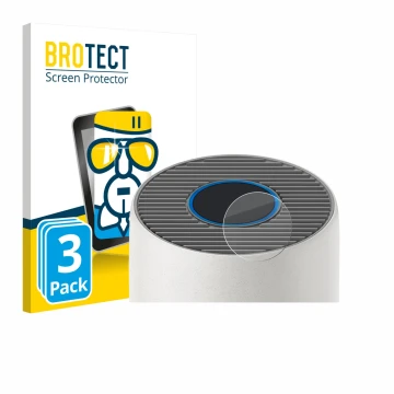 Front side of a product packaging with the brand logo BROTECT. Next to it is the device Philips 2000i Series AC2939 shown with