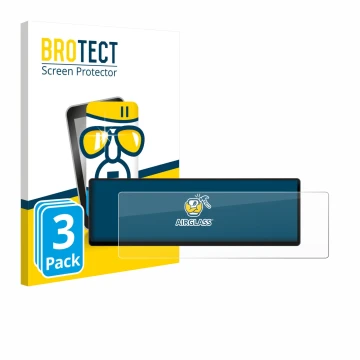 Front side of a product packaging with the brand logo BROTECT. Next to it is the device Corsair Xeneon Edge 14.5