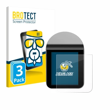 Front side of a product packaging with the brand logo BROTECT. Next to it is the device KitchenBoss G330 shown with the corres