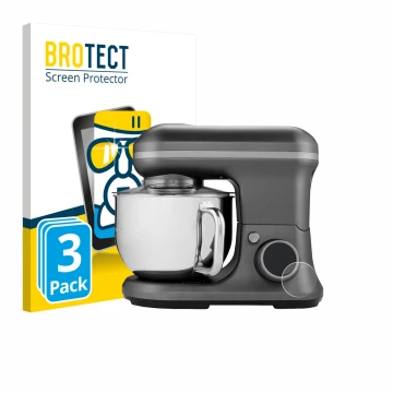 Front side of a product packaging with the brand logo BROTECT. Next to it is the device MEDION MD 18420 shown with the corresp