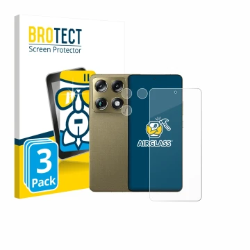 Front side of a product packaging with the brand logo BROTECT. Next to it is the device Motorola Signature 165 (Front+Camera) 