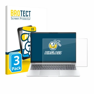 Front side of a product packaging with the brand logo BROTECT. Next to it is the device HP EliteBook 8 G1i 16