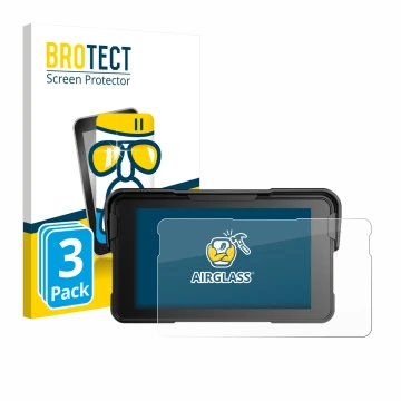 Front side of a product packaging with the brand logo BROTECT. Next to it is the device NFOIEIS Base 5