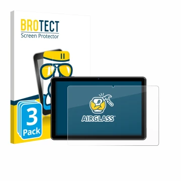 Front side of a product packaging with the brand logo BROTECT. Next to it is the device Hasskya K30/K50/K70 10.1