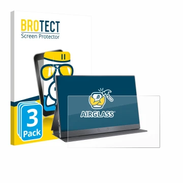 Front side of a product packaging with the brand logo BROTECT. Next to it is the device CUIUIC GS156B2 shown with the correspo