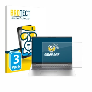 Front side of a product packaging with the brand logo BROTECT. Next to it is the device HP EliteBook 6 G1ah 16