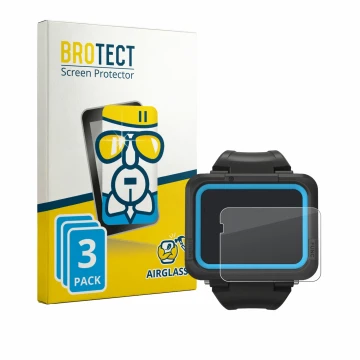 Front side of a product packaging with the brand logo BROTECT. Next to it is the device Shearwater PEREGRINE dive computer sho