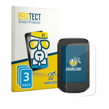 Front side of a product packaging with the brand logo BROTECT. Next to it is the device igpsport BSC100MAX shown with the corr