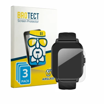 Front side of a product packaging with the brand logo BROTECT. Next to it is the device Black Shark GT3 Neo shown with the cor