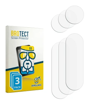 Front side of a product packaging with the brand logo BROTECT. Next to it is the corresponding screen protector.