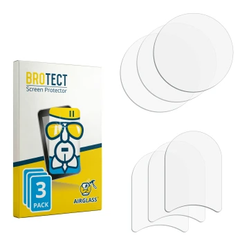 Front side of a product packaging with the brand logo BROTECT. Next to it is the corresponding screen protector.