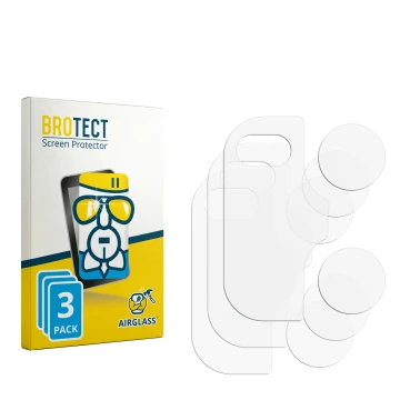 Front side of a product packaging with the brand logo BROTECT. Next to it is the corresponding screen protector.