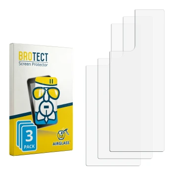 Front side of a product packaging with the brand logo BROTECT. Next to it is the corresponding screen protector.