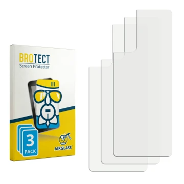 Front side of a product packaging with the brand logo BROTECT. Next to it is the corresponding screen protector.