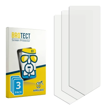Front side of a product packaging with the brand logo BROTECT. Next to it is the corresponding screen protector.