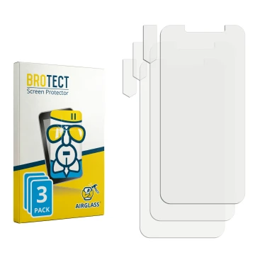 Front side of a product packaging with the brand logo BROTECT. Next to it is the corresponding screen protector.
