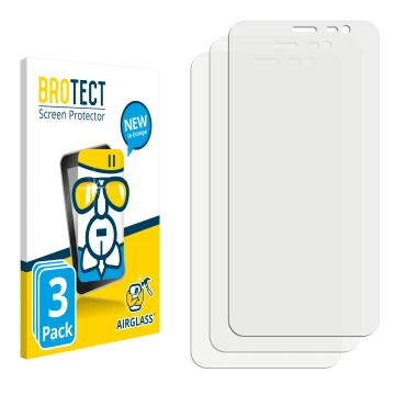Front side of a product packaging with the brand logo BROTECT. Next to it is the corresponding screen protector.