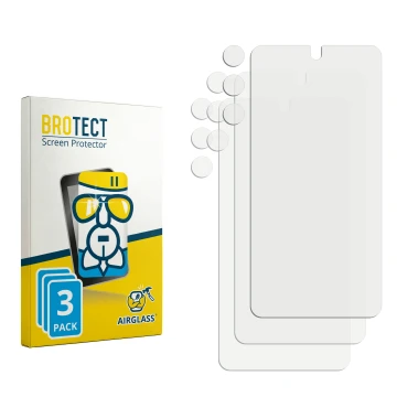 Front side of a product packaging with the brand logo BROTECT. Next to it is the corresponding screen protector.