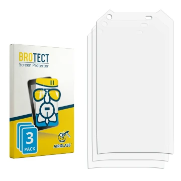 Front side of a product packaging with the brand logo BROTECT. Next to it is the corresponding screen protector.