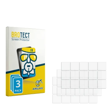 Front side of a product packaging with the brand logo BROTECT. Next to it is the corresponding screen protector.