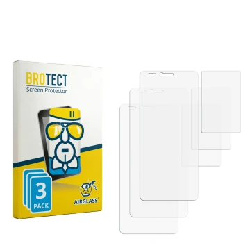 Front side of a product packaging with the brand logo BROTECT. Next to it is the corresponding screen protector.