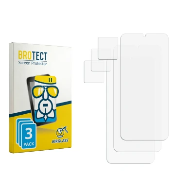 Front side of a product packaging with the brand logo BROTECT. Next to it is the corresponding screen protector.