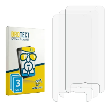 Front side of a product packaging with the brand logo BROTECT. Next to it is the corresponding screen protector.