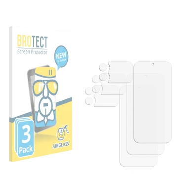 Front side of a product packaging with the brand logo BROTECT. Next to it is the corresponding screen protector.