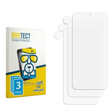 Front side of a product packaging with the brand logo BROTECT. Next to it is the corresponding screen protector.