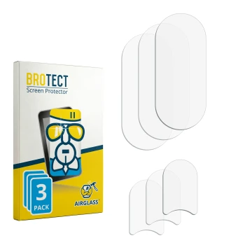 Front side of a product packaging with the brand logo BROTECT. Next to it is the corresponding screen protector.