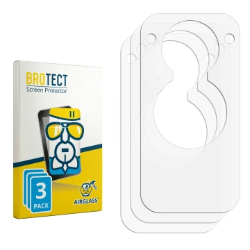 Front side of a product packaging with the brand logo BROTECT. Next to it is the corresponding screen protector.