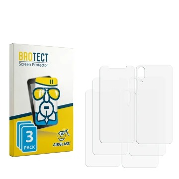 Front side of a product packaging with the brand logo BROTECT. Next to it is the corresponding screen protector.