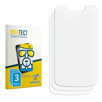 Front side of a product packaging with the brand logo BROTECT. Next to it is the corresponding screen protector.