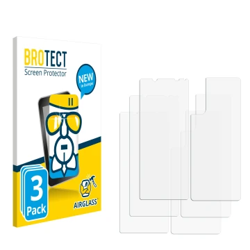 Front side of a product packaging with the brand logo BROTECT. Next to it is the corresponding screen protector.