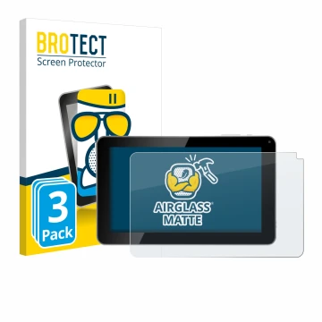 Front side of a product packaging with the brand logo BROTECT. Next to it is the device Kliver Klipad 9