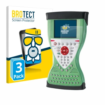 Front side of a product packaging with the brand logo BROTECT. Next to it is the device Leica Viva Controller CS15 shown with 