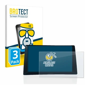 Front side of a product packaging with the brand logo BROTECT. Next to it is the device Audi A5 8T 2010 MMI 3G High shown with