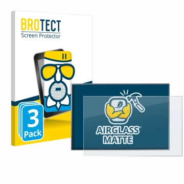 Front side of a product packaging with the brand logo BROTECT. Next to it is the device Siemens Simatic HMI KTP 900 Basic show