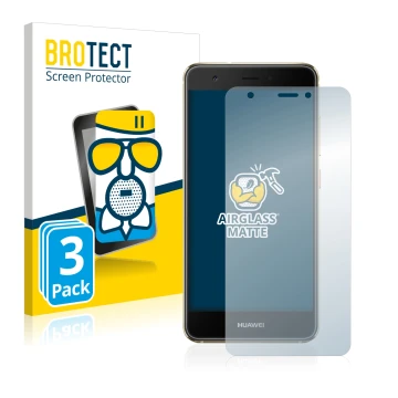 Front side of a product packaging with the brand logo BROTECT. Next to it is the device Huawei Nova shown with the correspondi