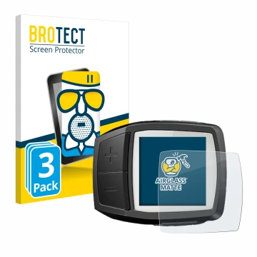 Front side of a product packaging with the brand logo BROTECT. Next to it is the device Bosch Purion shown with the correspond
