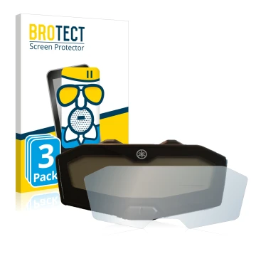 Front side of a product packaging with the brand logo BROTECT. Next to it is the device Yamaha MT-07 2018-2020 shown with the 